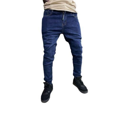 MEN DENIM SLIM FIT NON FADE JEANS-BLUE