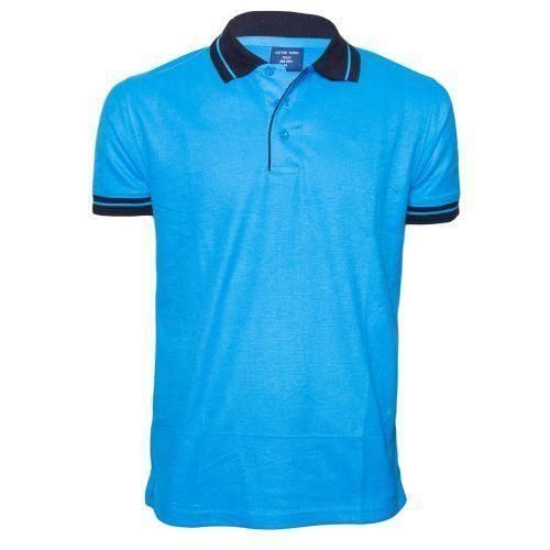 Heavy-duty Plain Cotton Polo T-shirt- Grey Black Colar