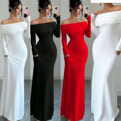 Stylish Long Off Shoulder Dinner Dress