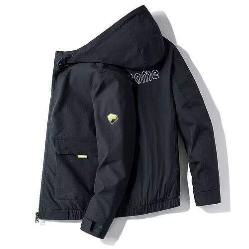 Mens Office Trench Blazers Lightweight Trendy Jackets - Black