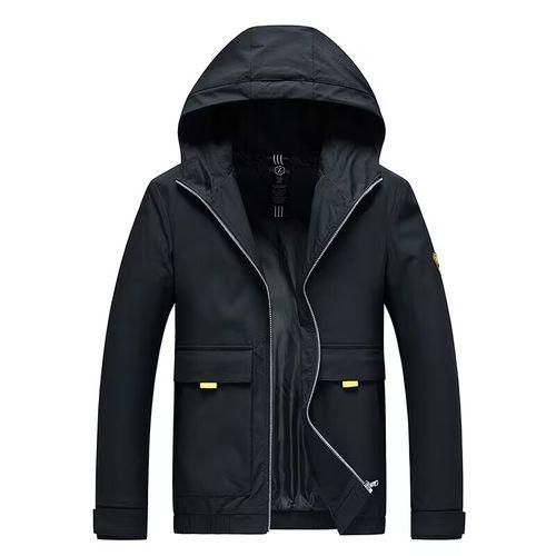 Mens Office Trench Blazers Lightweight Trendy Jackets - Black