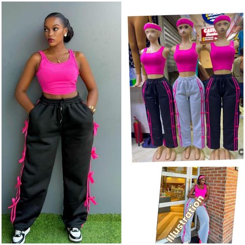 Ladies' Casual 3-Piece Head Band, Vest Top, and Pants