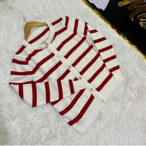 Ladies Cute Stripped Sweater Top-Black& White