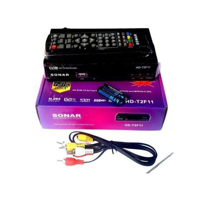 Sonar Free To Air Digital Decoder – Full HD 1080P FTA Receiver with HDMI, USB & RCA Ports – No Monthly Subscriptions for Local Channels – Ideal for Home & Office