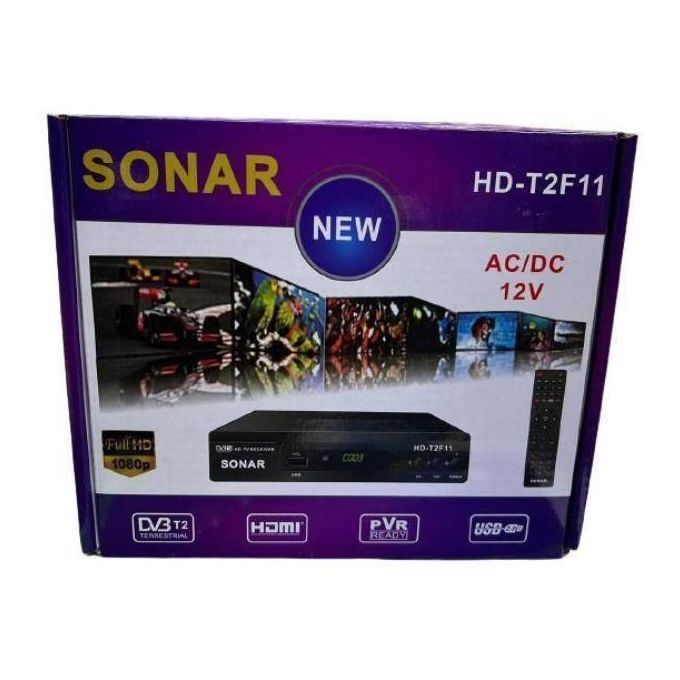 Sonar Free To Air Digital Decoder – Full HD 1080P FTA Receiver with HDMI, USB & RCA Ports – No Monthly Subscriptions for Local Channels – Ideal for Home & Office