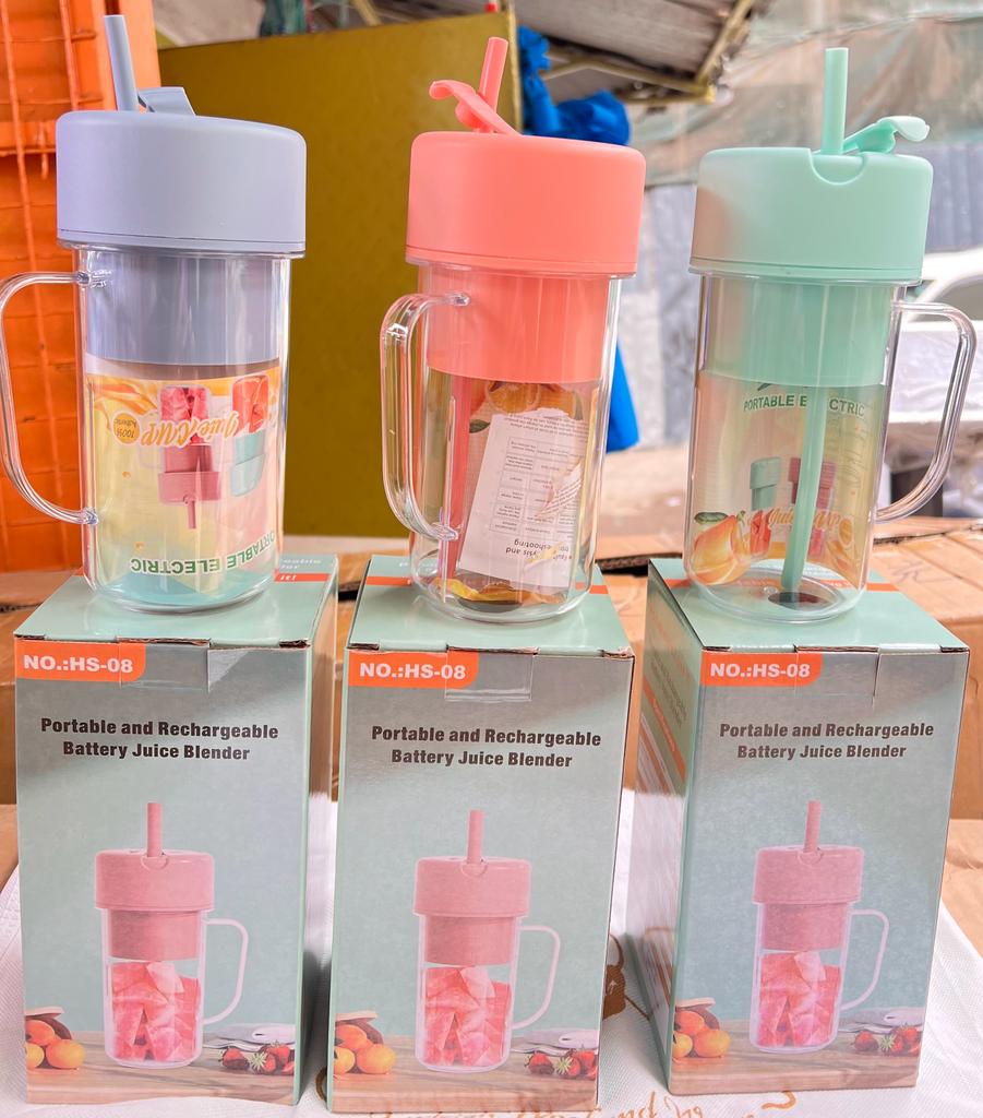 Electric Portable Juicer Bottle Blender – USB Rechargeable Mini Smoothie Maker with 6 Stainless Steel Blades, 400ml BPA-Free Cup & One-Button Operation for Home, Gym & Travel