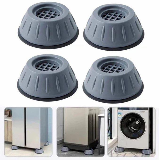 4pcs Universal Shock & Noise Cancelling Anti-Vibration Pads – Heavy Duty Rubber/EVA Mats for Washing Machine, Dryer, Fridge & Furniture – Protects Appliances & Floors