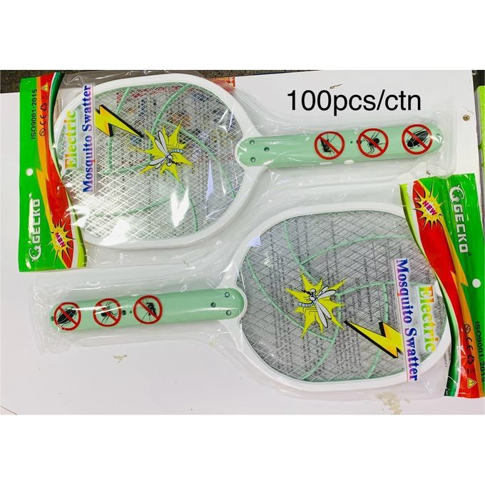 Electric Mosquito Swatter Bat Racket Killer – Rechargeable Insect Zapper with 3-Layer Safety Mesh, Portable Handheld Bug Fly Swatter for Indoor & Outdoor Use