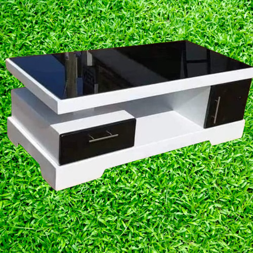Stylish Black Top Coffee Table – Modern Design with Hidden closable Storage 🌟