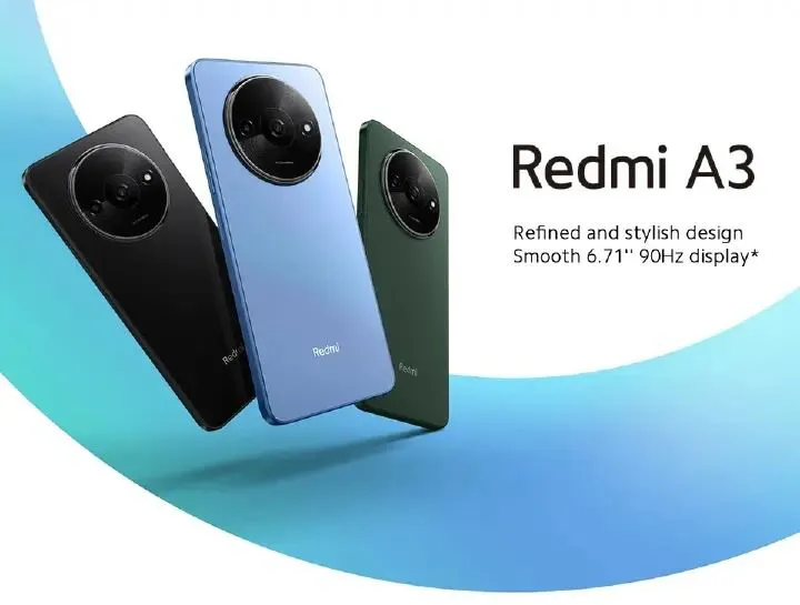 XIAOMI Redmi A3 6.71" 128GB + 4GB 4G Network 5000mAh Battery 8MP +5MP AI Camera 10W Fast Charging Fingerprint Sensor Android 14 Smart Phones