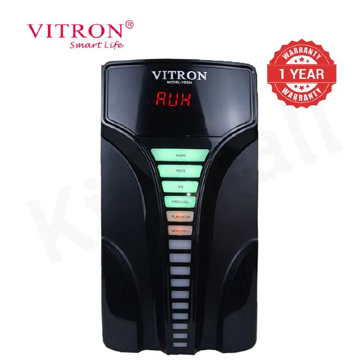 Vitron  V5204 2.1 CH X-Bass Multimedia Speaker System 12000W PMPO Subwoofer AC/DC Home Theatre System with Remote Control Bluetooth Woofer BT/USB/FM V5204
