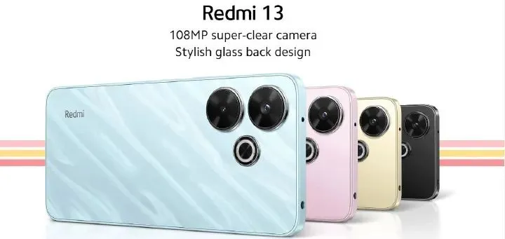 XIAOMI Redmi 13 256GB ROM + 8GB RAM Immersive 6.79" 90Hz Display 108MP AI Super Camera, 33W Fast Charging 5030mAh mediatek helio G91 ultra (12nm) (Dual Sim) stylish glass back design smartphone