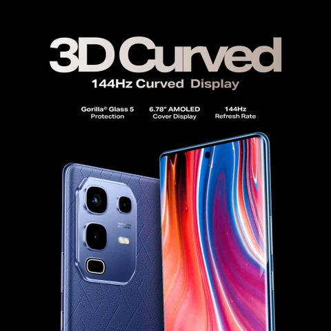 Infinix Note 50S  5G 256GB+16GB (8+8)GB RAM 6.78" 144Hz Screen Dual SIM Phone 90W 5200mAh 50MP Camera Android 15 MediaTek Helio G100 Ultimate Smart AI Phone