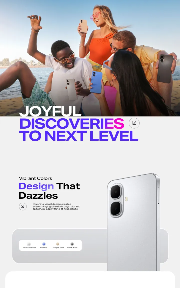Infinix Smart 10 64GB + 4GB 6.67" 120Hz Display Dual Speakers Dual SIM 4.5G Slim Phone 5000mAh Battery With 15W Charging NFC IP64 Fingerprint Lock Android 15 AI Smart Phones