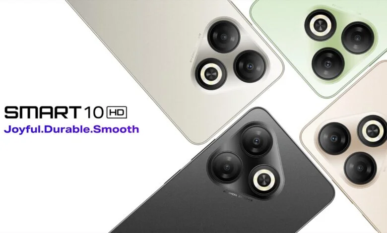 Infinix Smart 10 HD 4(2+2)GB RAM + 64GB 6.6" 90Hz Display Slim 4G Phone Dual SIM 5000mAh Battery 10W Charging 13MP Camera Fingerprint Lock Android 14 Smart AI Phones