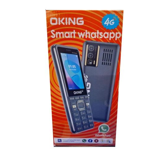OKING SMART WHATSAPP 4G 16GB memory supports whatsapp and tiktok with dual sim , bright flashlight detachable battery FEATURED PHONES