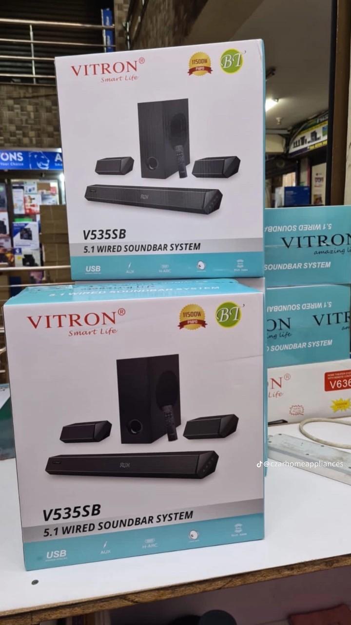 Vitron V535SB 5.1 Wired Sound Bar System: 11500W PMPO Home Theatre with Subwoofer, HDMI ARC, USB & AU