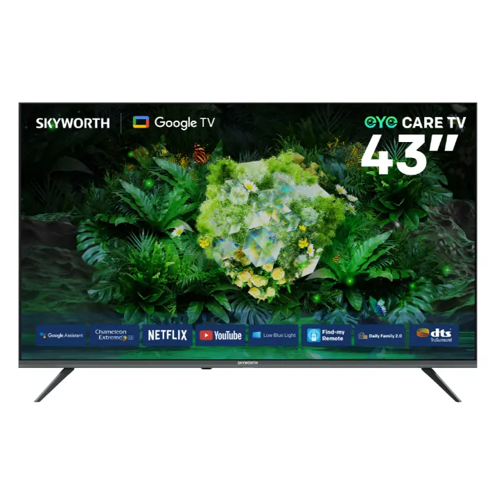 Skyworth 43G6500G, 43" 4K UHD 2025 Smart Google TV, Black (1YR WRTY)