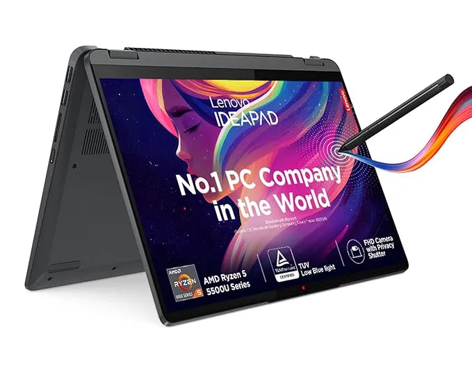 ANNIVERSARY OFFER!!
Lenovo IdeaPad Flex 5 AMD Ryzen 5 5500U 14" (35.56cm) WUXGA IPS 2-in-1 Convertible Touchscreen Laptop (16GB/512GB SDD/Win11