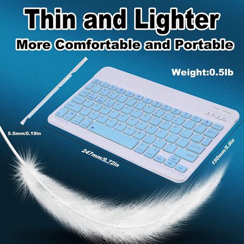 QUALITY Wireless Keyboard and Mouse Bluetooth Rechargeable Wireless Mouse Keyboard Set Ultra-Slim Portable Compact Keyboard and Mouse Combo for Computer/PC/Windows/Win7/8/10/11 Mac/iPad/iOS/Phone/Andr