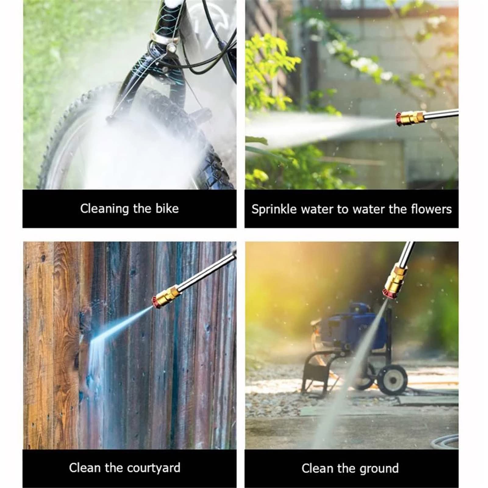 Cordless Portable 300W Pressure Washer, 6 In 1 Nozzle, 10-cell Battery for Driveways, Cars, Fences, Decks, Patios, and Outdoor Cleaning