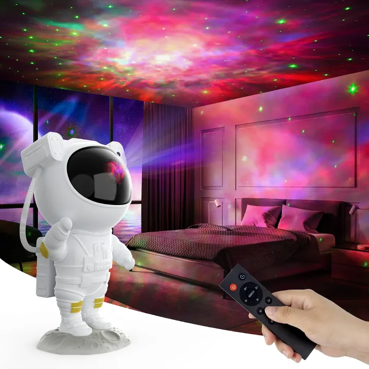 Star Projector Galaxy Night Light - Astronaut Space Projector, Starry Nebula Ceiling LED Lamp with Timer and Remote, Kids Room Decor Aesthetic, for Christmas & Birthdays