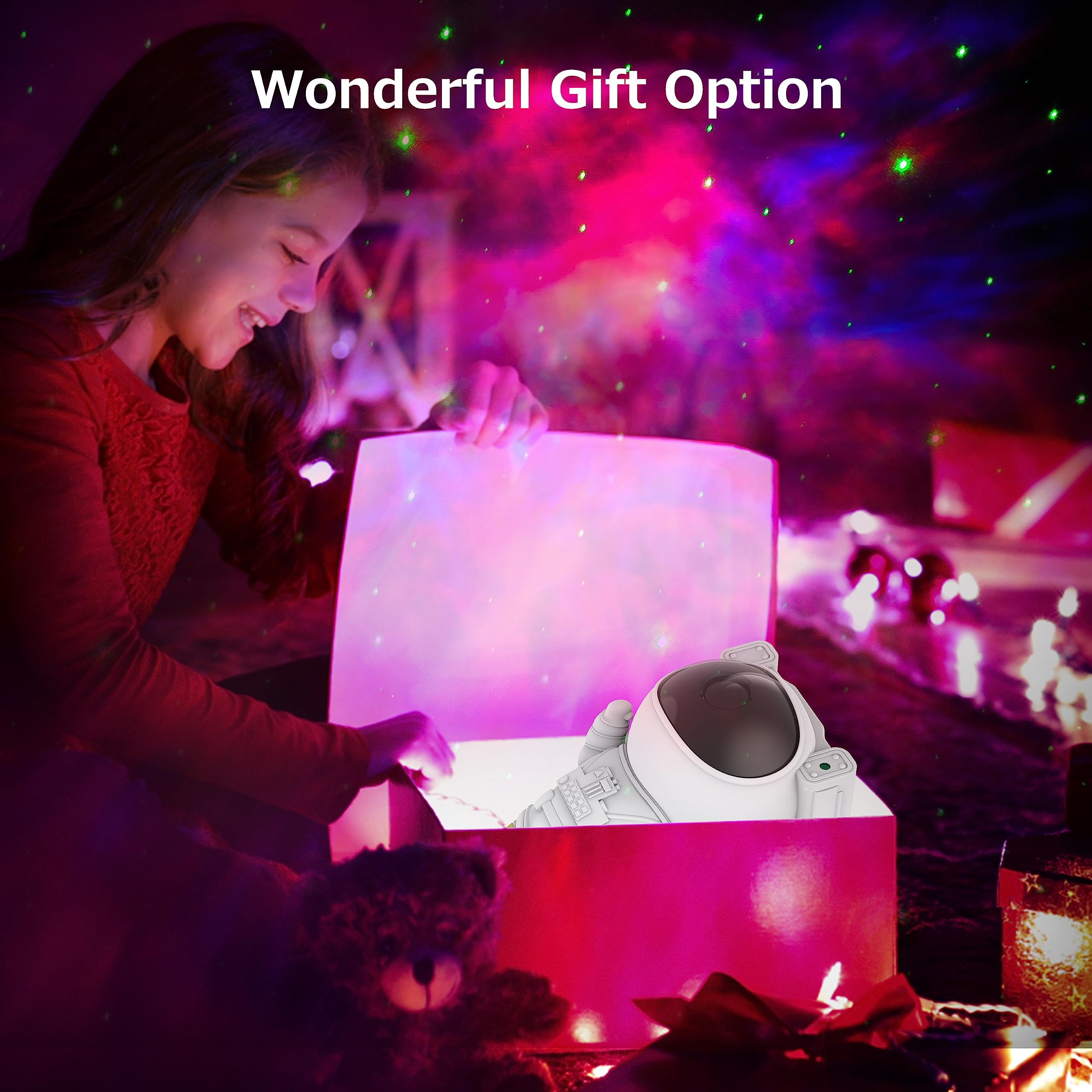 Star Projector Galaxy Night Light - Astronaut Space Projector, Starry Nebula Ceiling LED Lamp with Timer and Remote, Kids Room Decor Aesthetic, for Christmas & Birthdays