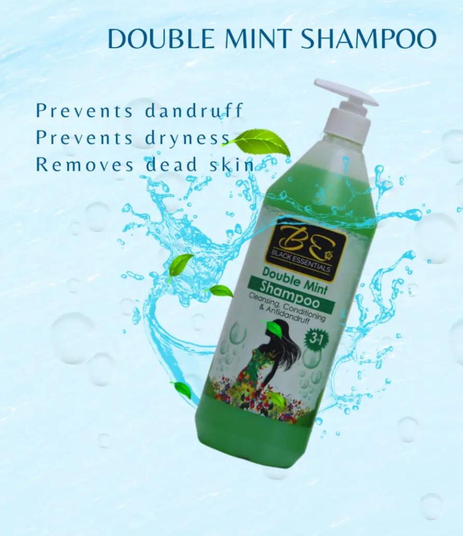 Black Essentials Double mint Shampoo 3in 1. Cleansing, Conditioning and Antidandruff
