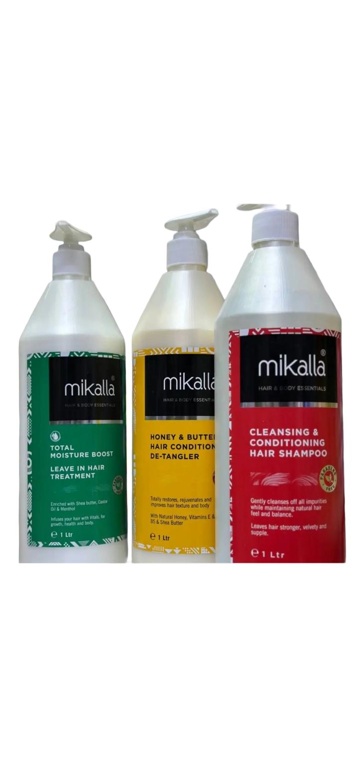 Mikalla  set(Leave in Treatment,, conditioner,, Shampoo)