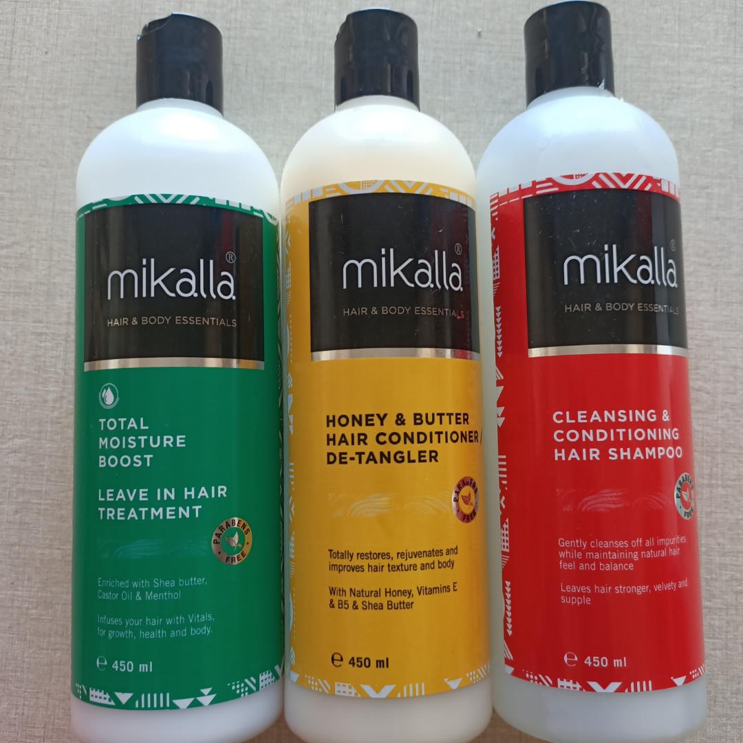 Mikalla  set(Leave in Treatment,, conditioner,, Shampoo)