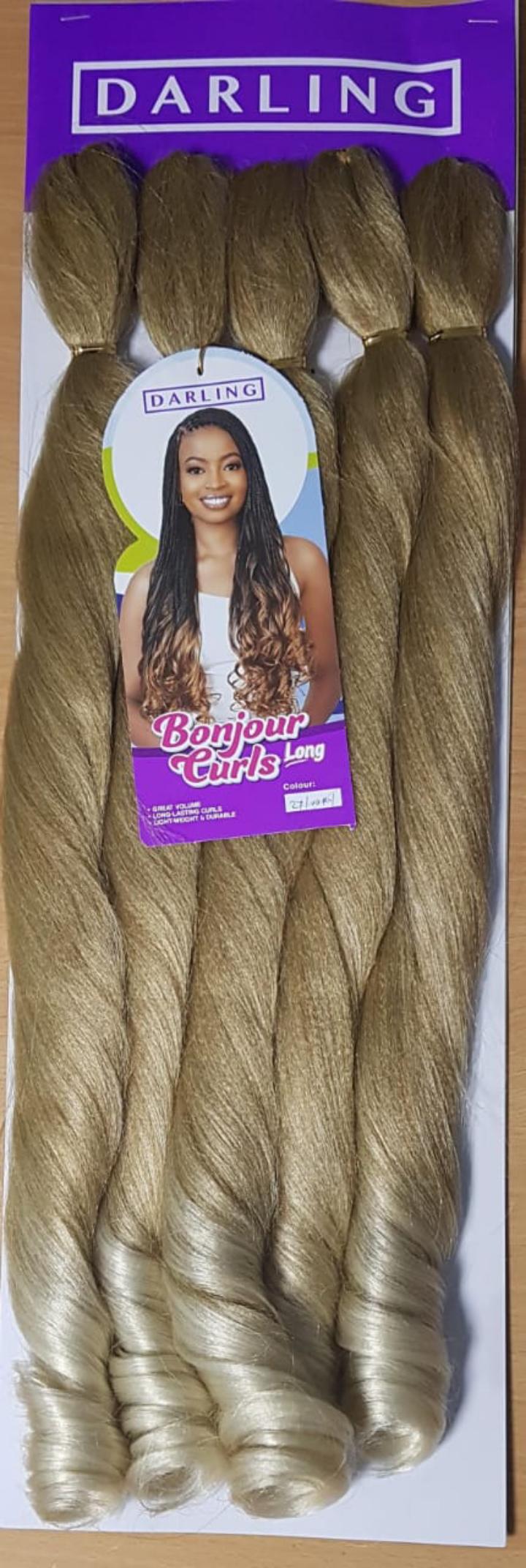 (2 pkts)Bonjour Curls Long. Light weight and durable.Great volume and long lasting curls. Available in different colors.