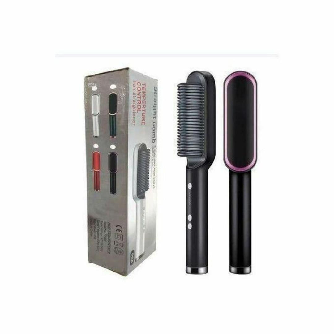 Electric Hair Straightener Brush Iron Hot Comb