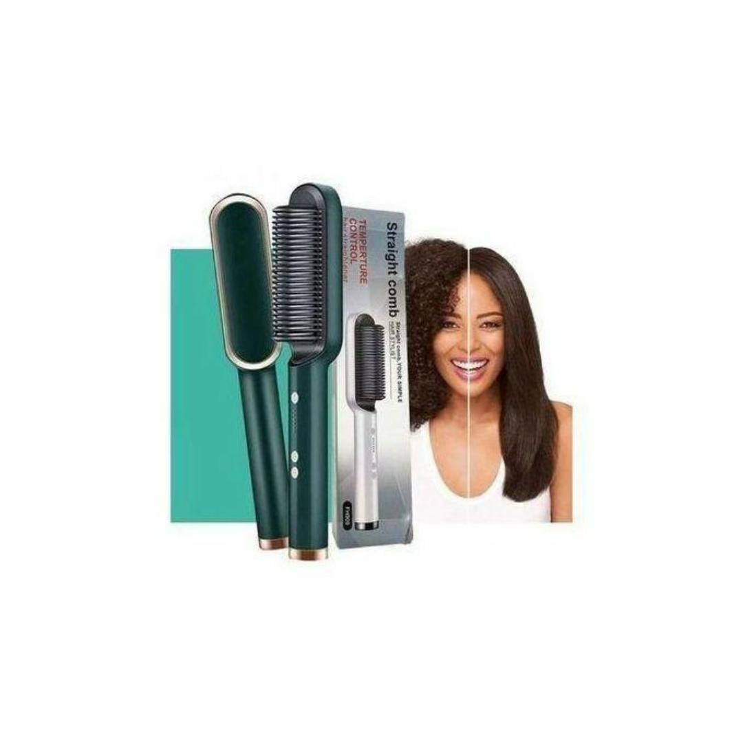 Electric Hair Straightener Brush Iron Hot Comb
