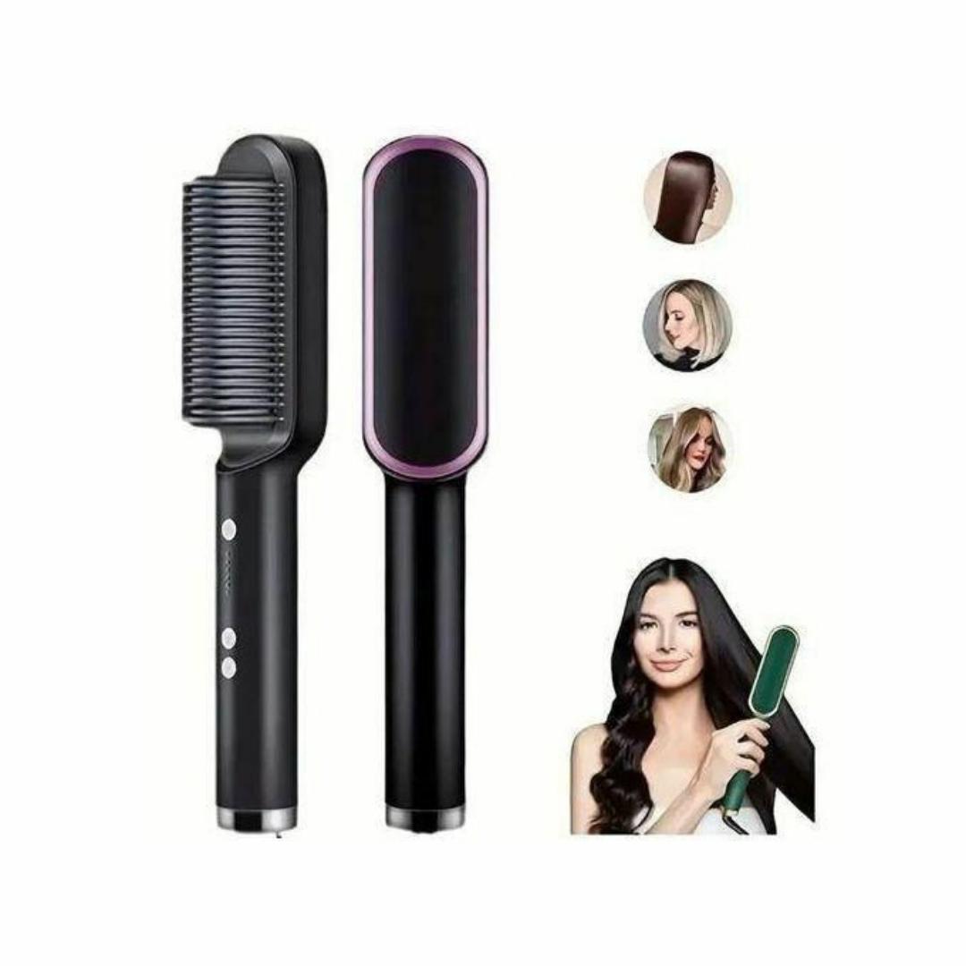 Electric Hair Straightener Brush Iron Hot Comb