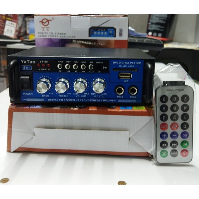 YT-326 Powerful Amplifier With FM Radio, bluetooth, USB port, Microphone