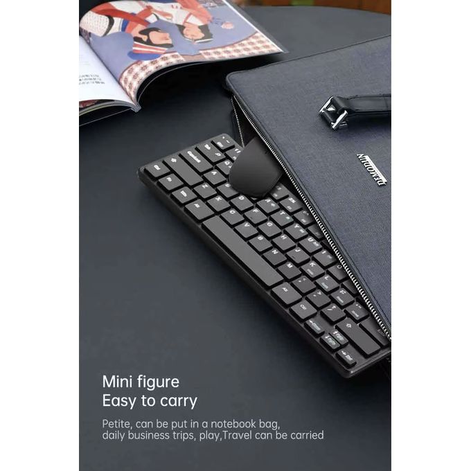 Wireless 2.4GHZ Mini Keyboard & Mouse Combo For PC, Smart TV - Black
