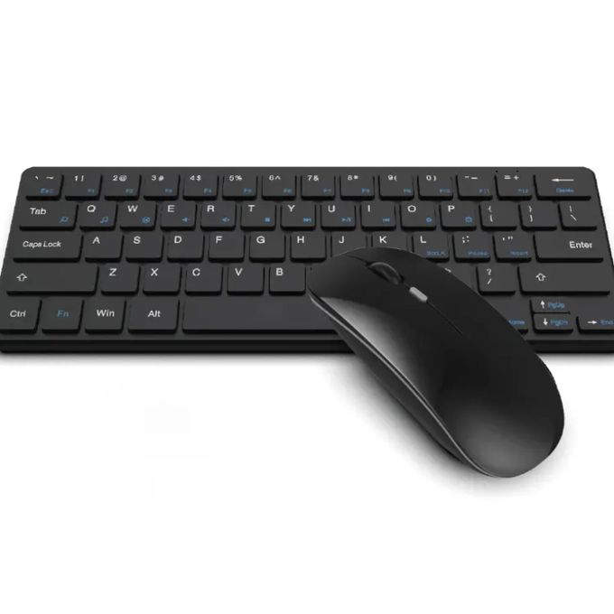 Wireless 2.4GHZ Mini Keyboard & Mouse Combo For PC, Smart TV - Black