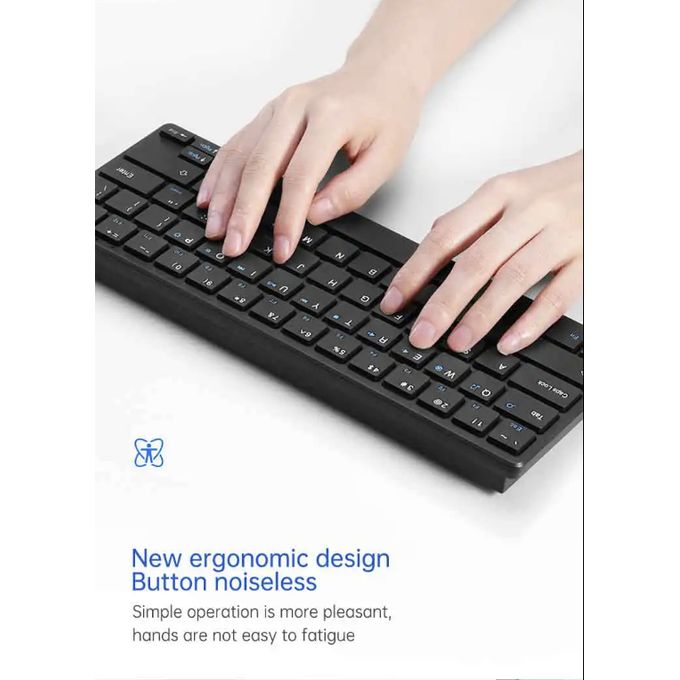 Wireless 2.4GHZ Mini Keyboard & Mouse Combo For PC, Smart TV - Black