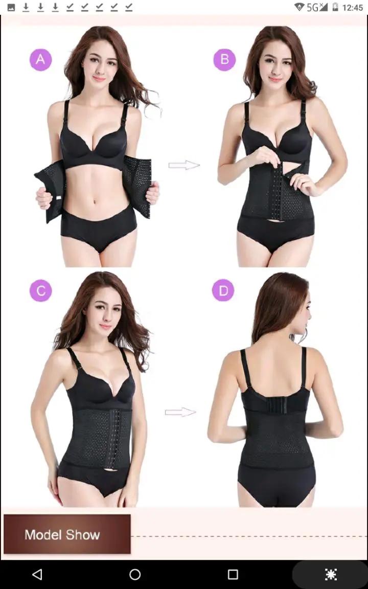 Breathable Corset Waist Trainer Slimming Belt Tummy Reduction Cream Trimmer Sport Gym Fat Burner Elastic Shapewear Women Ladies Tummy Belly Slim Belt Band Body Building Sheath Flat Girdle Postpartum