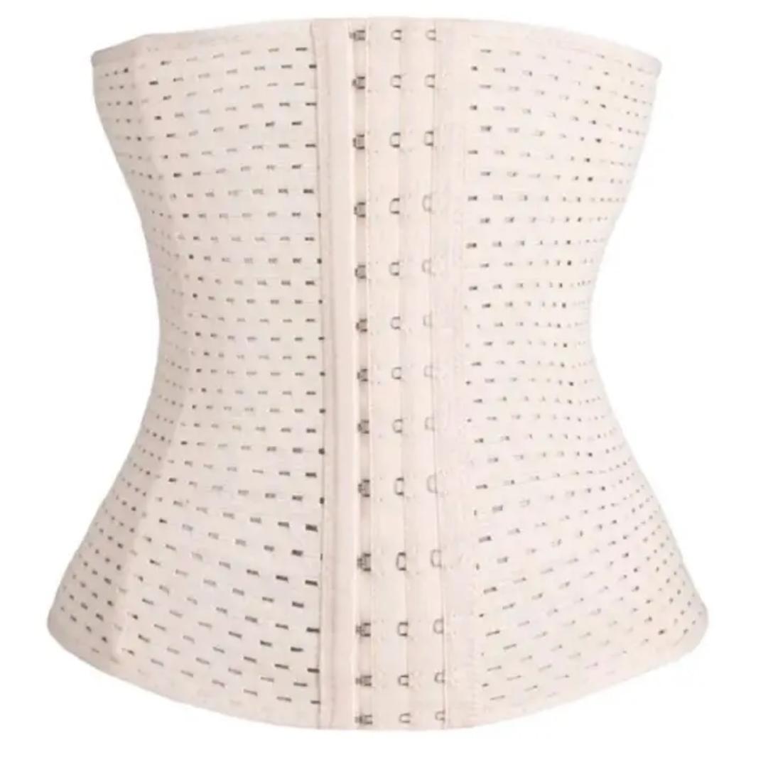 Breathable Corset Waist Trainer Slimming Belt Tummy Reduction Cream Trimmer Sport Gym Fat Burner Elastic Shapewear Women Ladies Tummy Belly Slim Belt Band Body Building Sheath Flat Girdle Postpartum