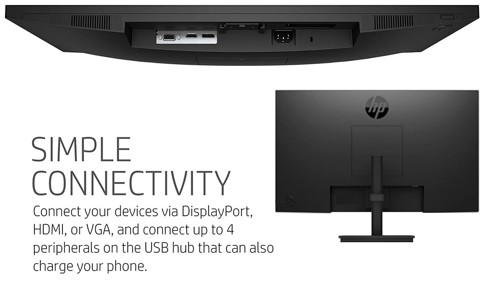 HP P27h G5 68.6 cm (27") 1920 x 1080 pixels Full HD Black