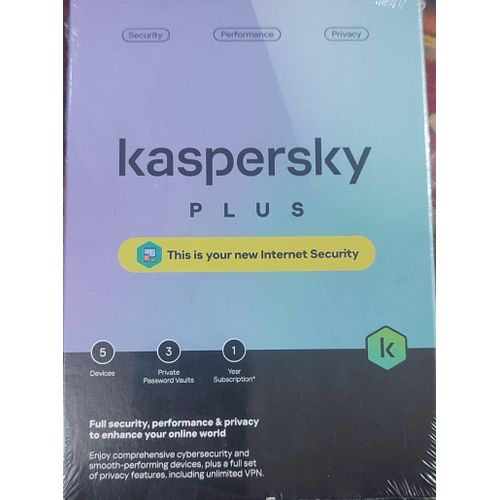 Kaspersky Plus 5 Internet Security - 5 Devices 1 Year Subscription