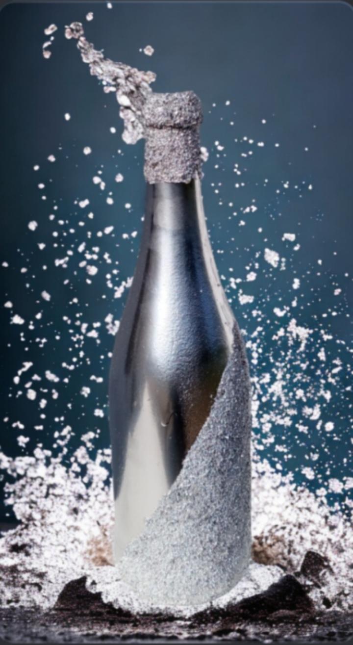 bottle art centerpieces for the TV area and console table