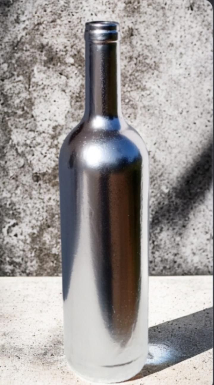 bottle art centerpieces for the TV area and console table
