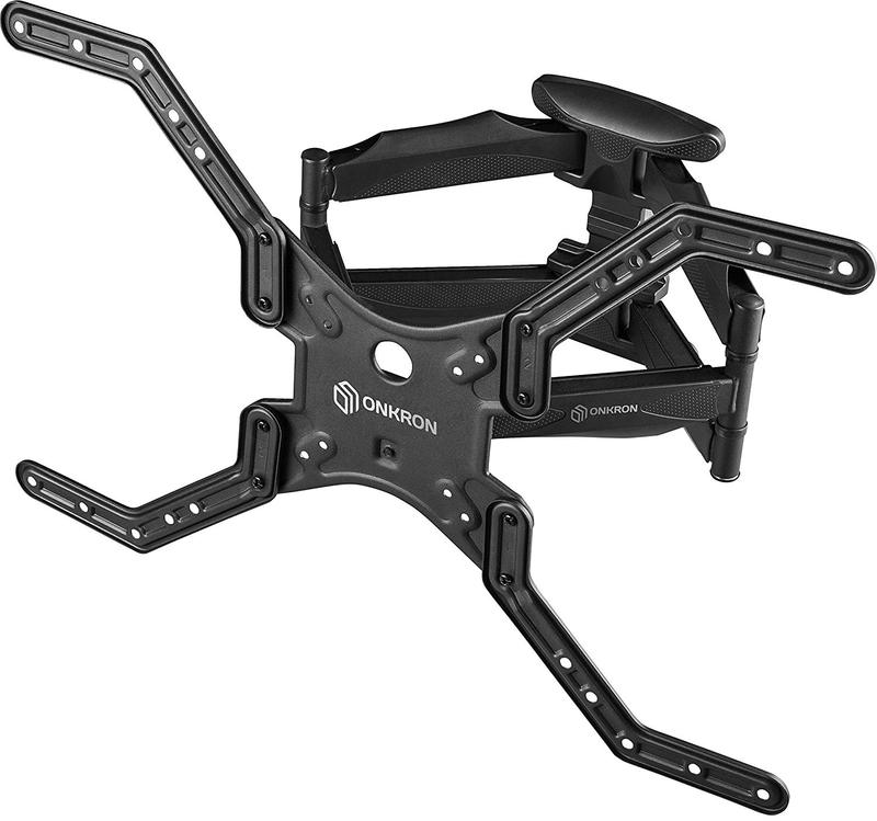 Full Motion TV Wall Mount for 37" to 70 inch Screens up to 88 lbs ONKRON M5L, Black