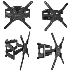 Full Motion TV Wall Mount for 37" to 70 inch Screens up to 88 lbs ONKRON M5L, Black