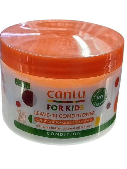 Cantu Care for Kids Leave in Treatment  a Blend of Pure Shea Butter Coconut Oil And Honey That Helps Nourish And Hydrate it Helps Promote Healthy Hair Growth Adding Moiture And Improving Manageability