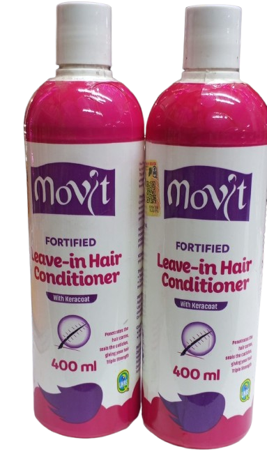 Movit Leave-In Hair Conditioner a non-rinsing conditioning formula designed to make hair silky, soft, and manageable while controlling frizz. Suitable for straight and natural hair.