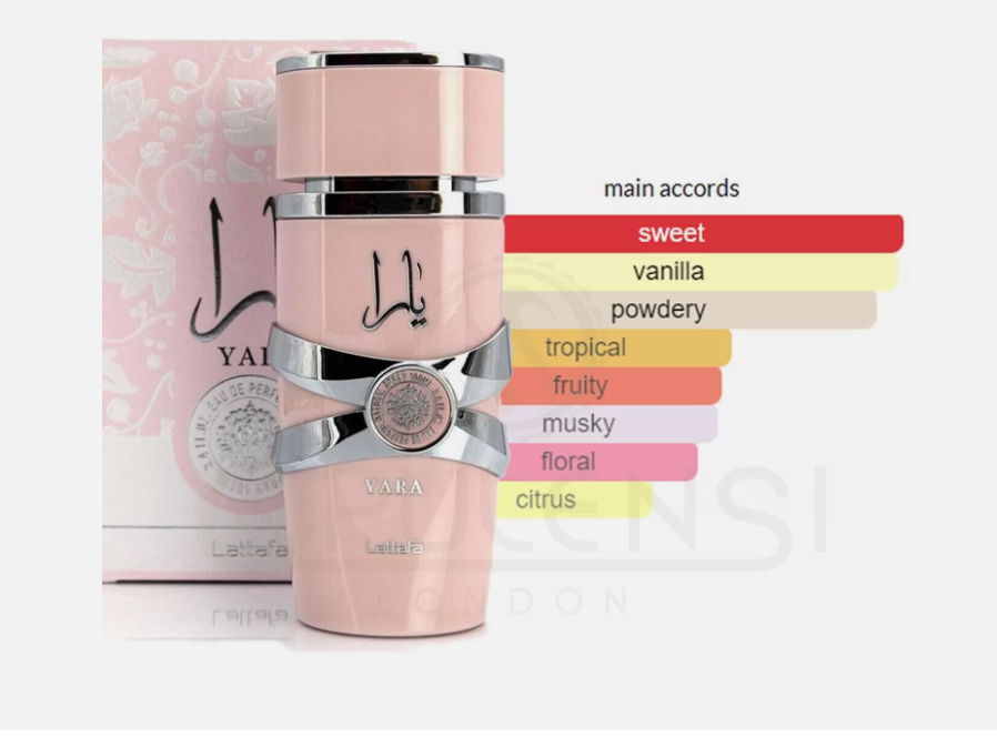 Yara Women  Eau de Parfum for Women 100ml  sweet Floral fruity and Jasmine Fragrance Edp Perfume suitable for women
