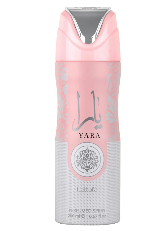 Yara Pink Perfume Deodorant 200ml by Lattafa Yara pink original floral fruity deodorant spray from dubai perfect for everyday wear